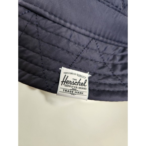 HERSCHEL SUPPLY COMPANY Navy Blue Quilted Nylon Bucket Hat (Kids L/XL) - Picture 4 of 5